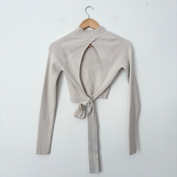 Louna open back rib tie sweater - Picture 6 of 7